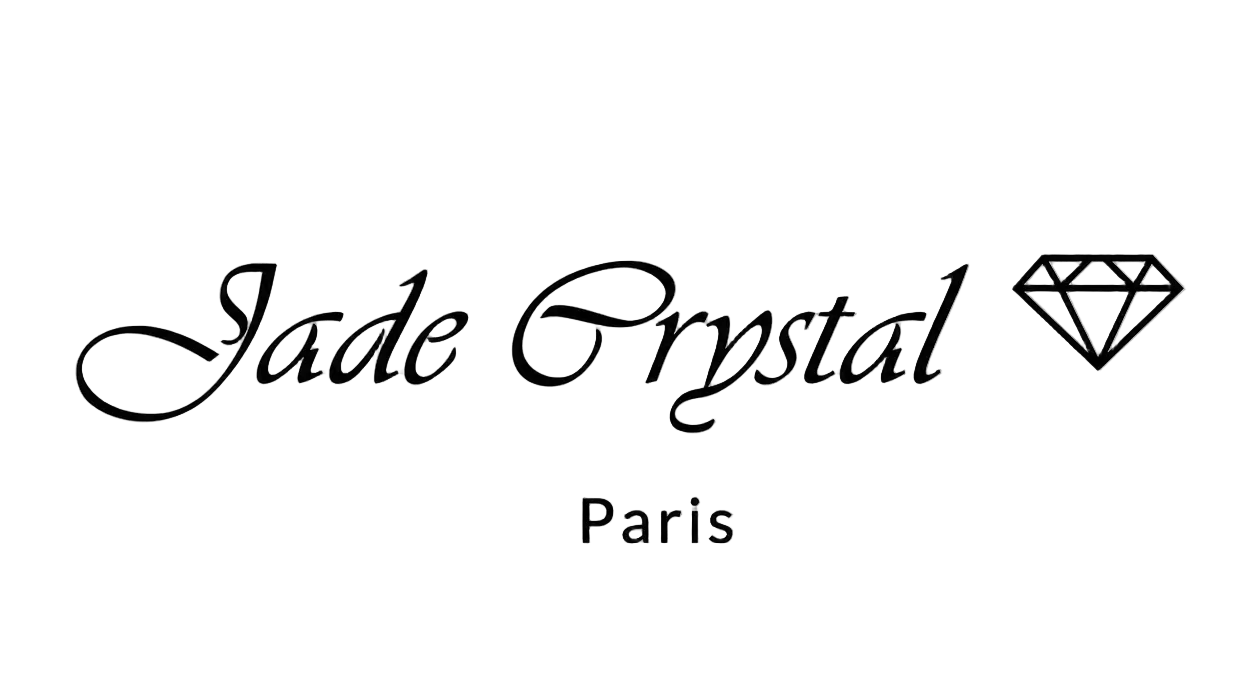 Black logo text reading 'Jade Crystal' with a diamond icon and 'Paris' underneath on a plain white background.